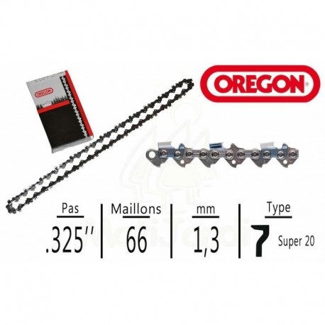 chaine de tronconneuse Carlton / Oregon 40cm 325 1.3 66 MAILLONS